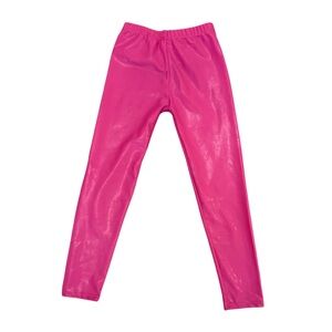 Dori Creations Lamé bubblegum pink Leggings girls size 7 excellent condition